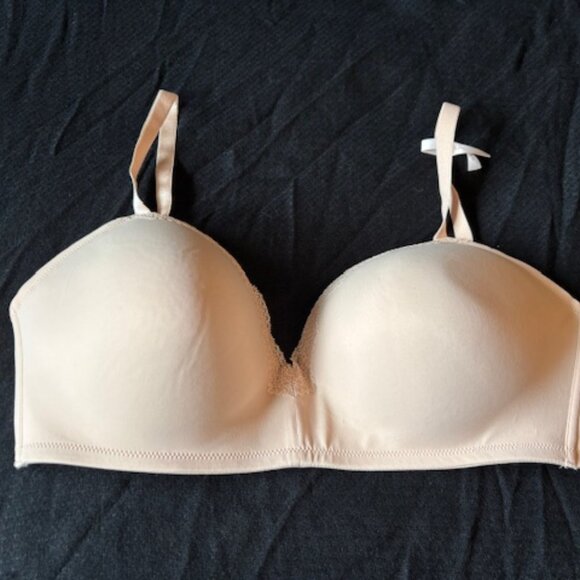 R Line Ambre Beige Padded Bra Adjustable Straps Size 42D NWT - Picture 1 of 9
